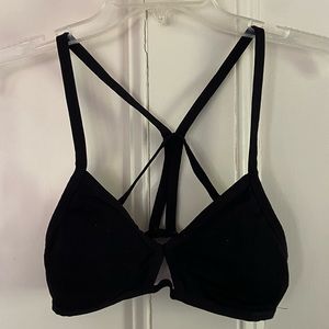 Urban Outfitters strappy black bralette with front cutout